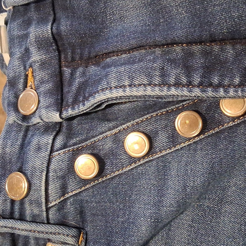 Good American Indigo Good Waist Asymmetrical Button Fly Skinny Jeans Size 16 - Picture 4 of 4